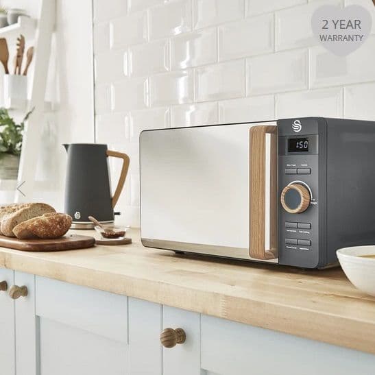 SWAN 20L Nordic Digital Microwave Grey SM22036GRYN