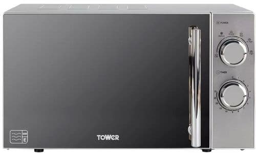 TOWER 20 Litre 800w Manual Control Microwave Silver T24015S