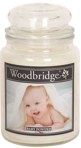 WOODBRIDGE Large Scented Candle Jar Baby Powder