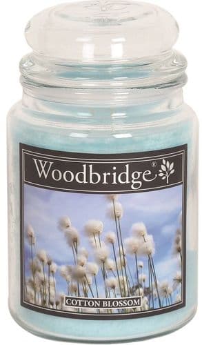 WOODBRIDGE Large Scented Candle Jar Cotton Blossom