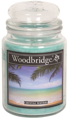 WOODBRIDGE Large Scented Candle Jar Crystal Waters
