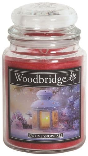WOODBRIDGE Large Scented Candle Jar Festive Snowfall