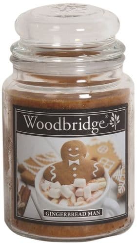 WOODBRIDGE Large Scented Candle Jar Gingerbread Man