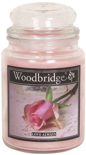 WOODBRIDGE Large Scented Candle Jar Love Always