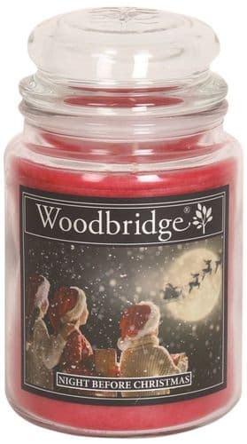 WOODBRIDGE Large Scented Candle Jar Night Before Christmas