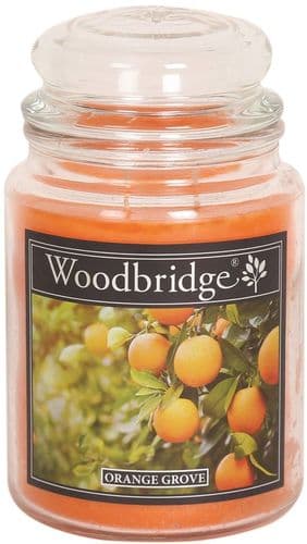 WOODBRIDGE Large Scented Candle Jar Orange Grove