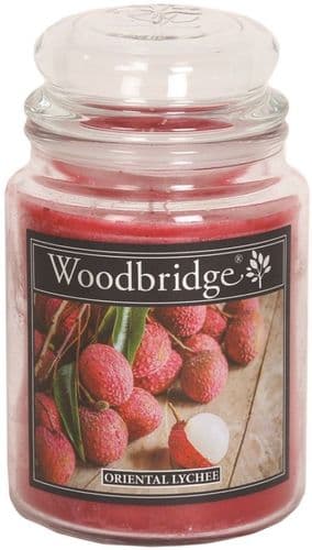 WOODBRIDGE Large Scented Candle Jar Oriental Lychee