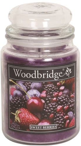 WOODBRIDGE Large Scented Candle Jar Sweet Berries