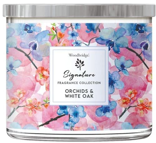 WOODBRIDGE Tumbler Candle Jar - Orchids & White Oak 410g