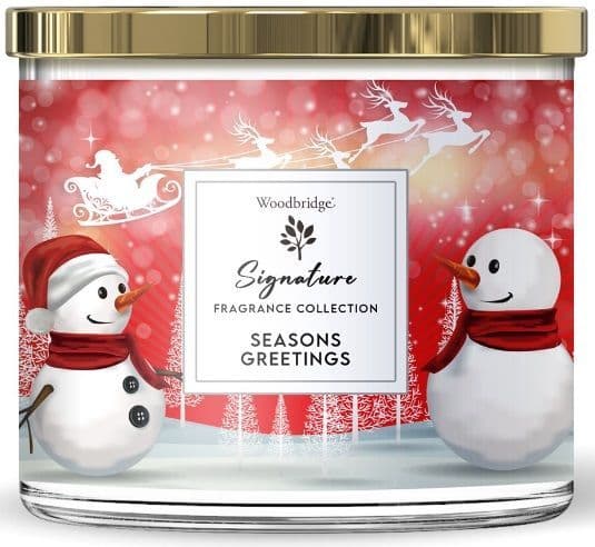 WOODBRIDGE Tumbler Candle Jar - Seasons Greetings 410g