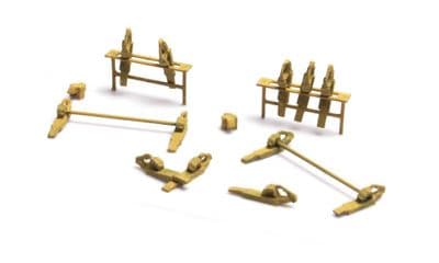 ArtiTec 387397 Railroad wheel chock stands and chocks