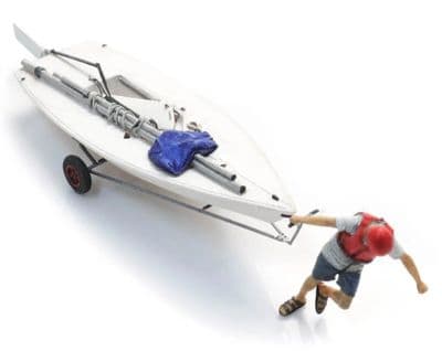 ArtiTec 387595 Sailing boat on trailer with figure