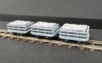 Bachmann 393-227 Narrow Gauge Dinorwic Slate Wagons with sides 3-Pack Grey