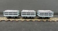 Bachmann 393-227 Narrow Gauge Dinorwic Slate Wagons with sides 3-Pack Grey