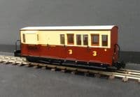 Bachmann 394-085 Brake Third Coach Ffestiniog Railway Crimson/Cream No.8