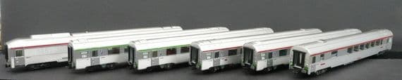 Jouef HJ4196/4197 SNCF, 6-unit pack Trans-Europ-Express coaches 