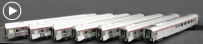 Jouef HJ4205/4206HM  SNCF, 7-unit pack Trans-Europ-Express coaches 