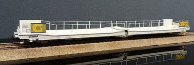 Jouef HJ6208 GEFCO Ladks 3 Axle Flat Wagon