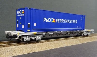 Jouef HJ6240 F-NOVA Sgss P&O Ferrymasters 45' Container Wagon