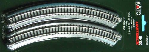 Rails Courbes KATO 20-100 N.4 - Rayon 249mm 45° - Échelle N (1/160) - Neufs