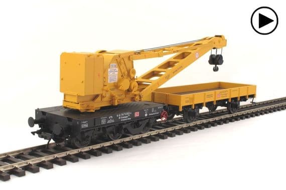 Lenz 42450-05 DB 10T Wyhlen crane with flat wagon DCC function