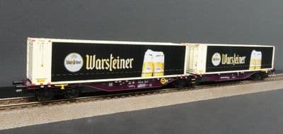 Mehano 28399 RailRelease Sggrmss90 Dbl Flat Wagon Warsteiner
