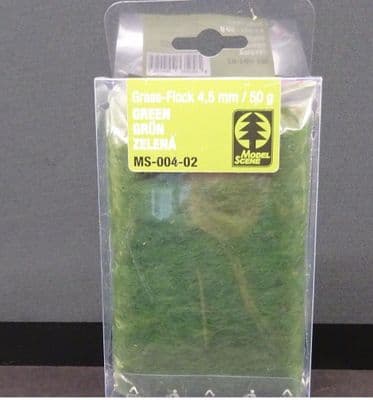 Model-Scene 004-02 Grass Flock 4.5mm Green 50g