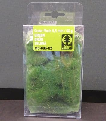 Model-Scene 006-02 Grass Flock 6.5mm Green 50g