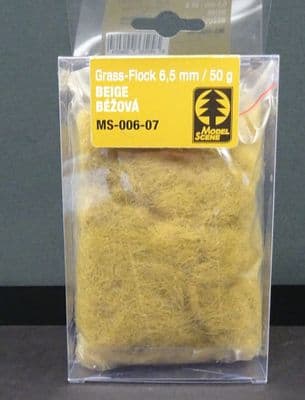 Model-Scene 006-07 Grass Flock 6.5mm Beige 50g
