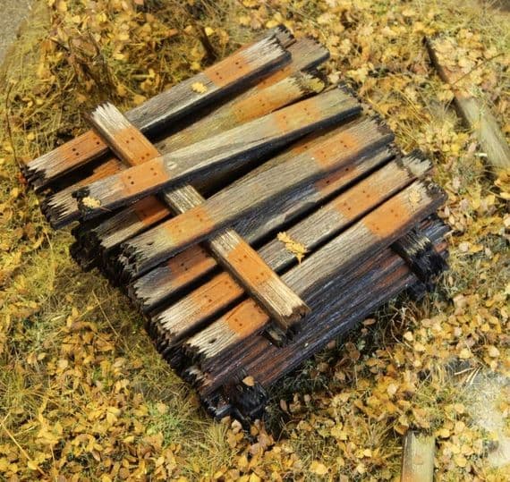 Model-Scene 48502 Old wooden railway sleepers 1:76-1:87 scale