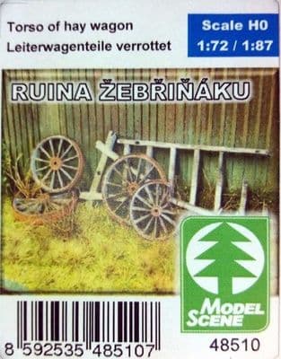 Model-Scene 48510 Broken down hay wagon 1:76-1:87 scale