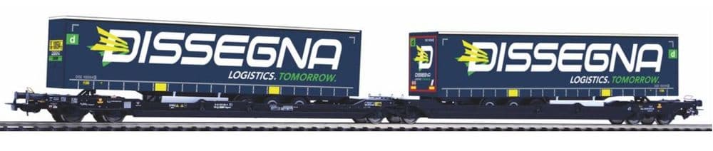 PIKO 24600 Expert CEMAT T3000e Flat Wagon w/Dissegna Containers