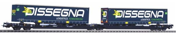 PIKO 24600 Expert CEMAT T3000e Flat Wagon w/Dissegna Containers