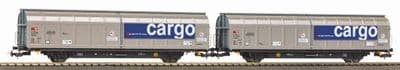PIKO 28309 Expert SBB Hbbillnss Sliding Wall Wagon Set of 2