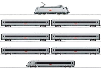 PIKO Expert 58150/28350 Metropolitan Loco and 7 coach Train pack