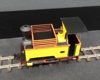 Rapido 986008 Kerr Stuart Sirdar -Yellow with Cane bin