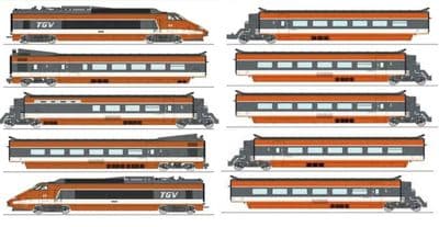 REE TGV-005S/006/007  SNCF PSE No.5 10 cars original condition  DCC Sound