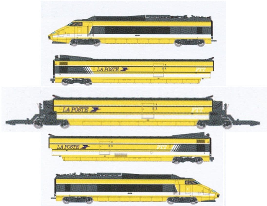 Coffret TGV La Poste - Locomotive électrique Et Wagon - Époque 4 - Analogique - Occasion