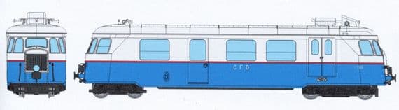 H Ree REE VM-059 Billard A80D1 Autorail CFD Era III