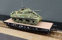 REE WBA-019 SNCF Tank transport wagon with M4A2 Sherman