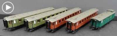 Roco 6200076L K.W.St.E Express coach set DC/DCC lights