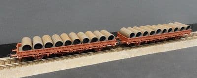 Roco 6600119 SNCF Ks Swivel Type Stake Wagon w/Wire Reel Load Set of 2