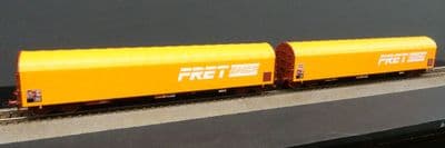 Roco 6600161SNCF FRET set of 2  Rilns Tarpaulin wagons VI