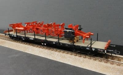 Roco 6600189 DB Stake wagon with Chassis load