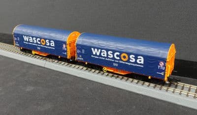 Roco TT 6680006 Wascosa set of 2 Tarpaulin wagons