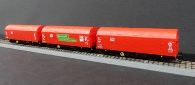 Roco TT 6680012 DB AG set of 3 Tarpaulin wagons