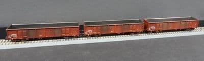 Roco TT 6680017 DB Eas Gondola set weathered