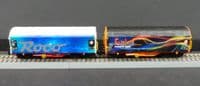 Roco TT 6680022 DB AG set of 2 Tarpaulin wagons