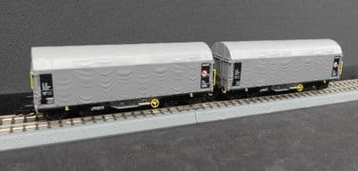 Roco TT 6680025 CD Cargo set of 2 Tarpaulin wagons