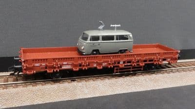 SH Trix 24201-02 DB Low sided wagon with postal vehicle load